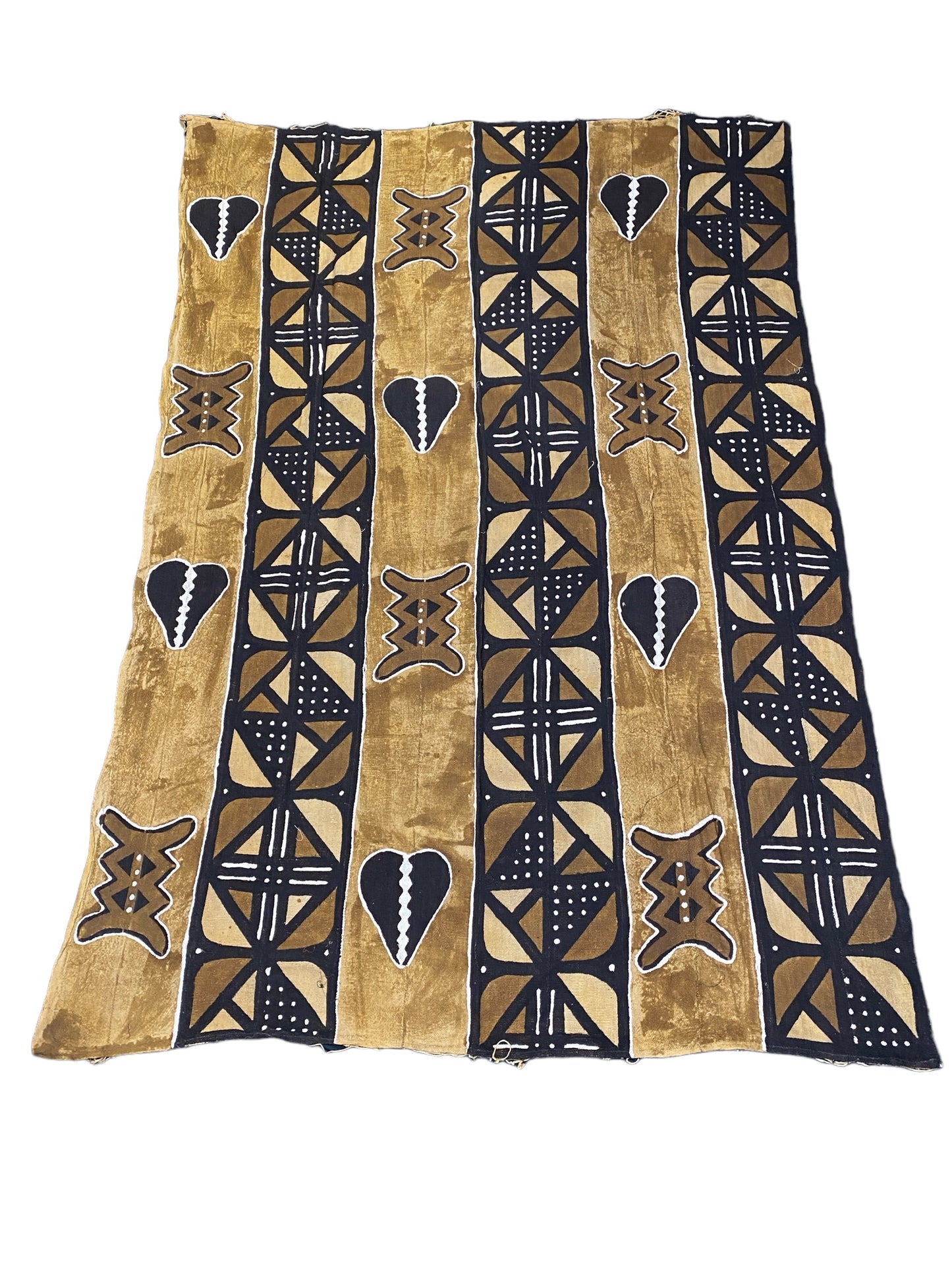 #5952 Large African Bogolan Mud Cloth Textile 88" h by 59" W
