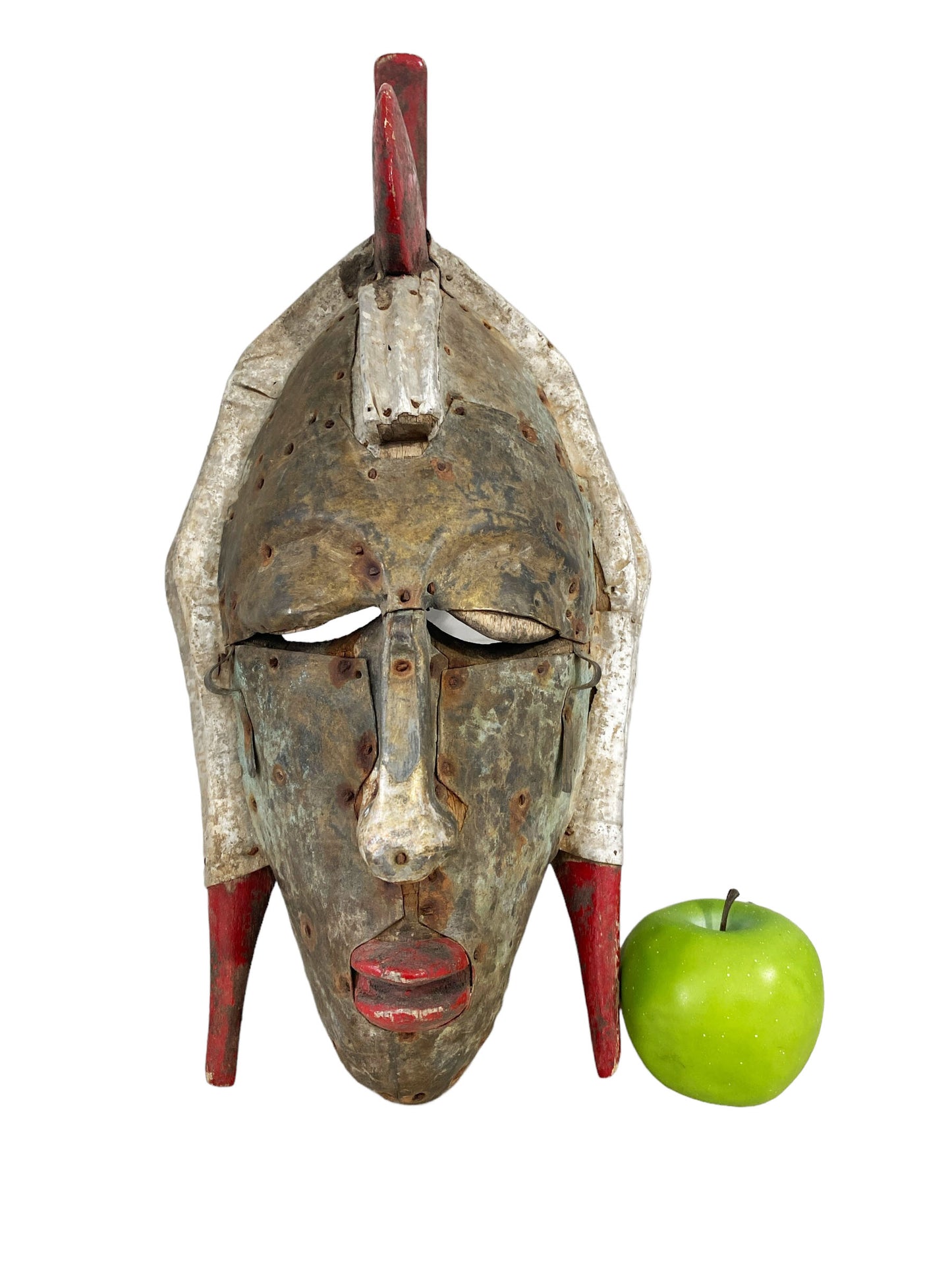 #6182 Old Ivory Coast Kolangoo Tribe Mask 17" H