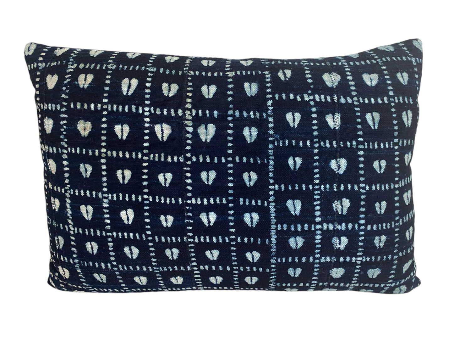 #683 African Custom Made Indigo cloth Pillow 19" w by 13" H