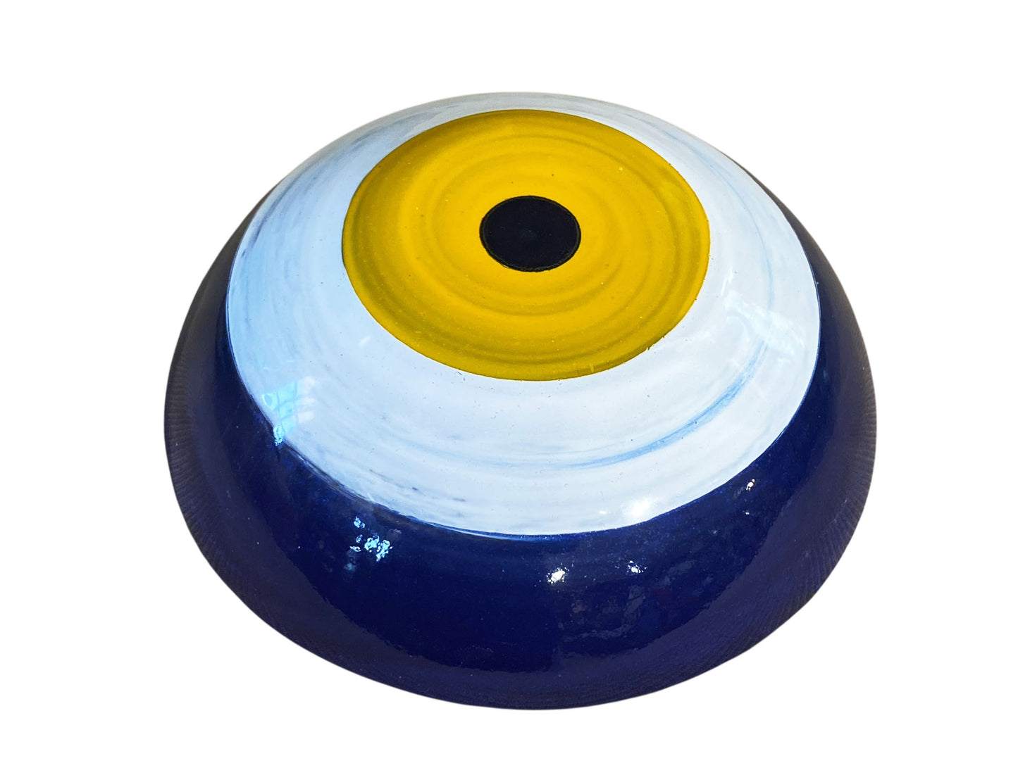 #3782 Middle Eastern Cobalt Blue Glass Bowl with Eye 4.75" D