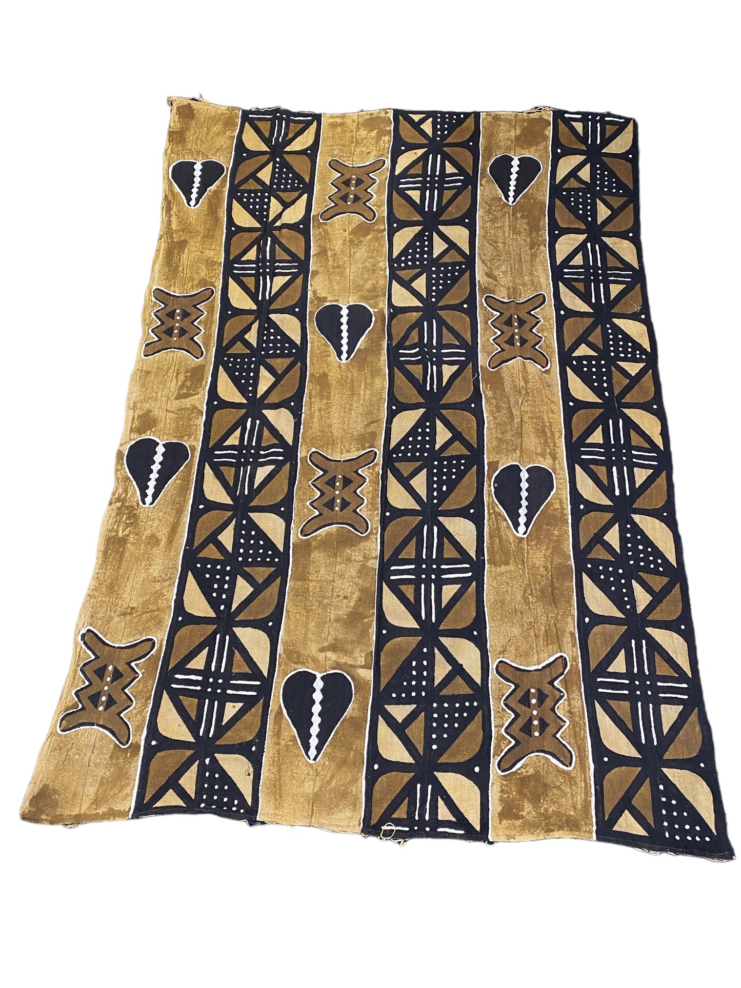 #5952 Large African Bogolan Mud Cloth Textile 88" h by 59" W