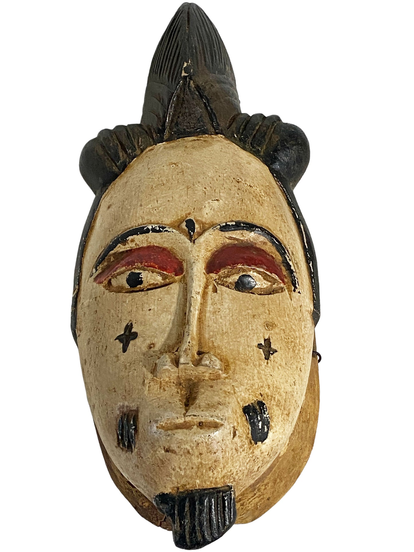 #5985 African Guru Female Portrait Mask Côte d'Ivoire 14" H