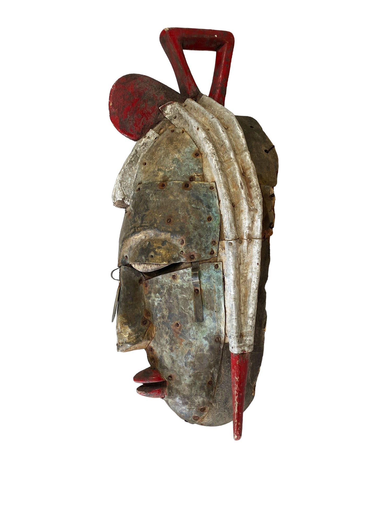 #6182 Old Ivory Coast Kolangoo Tribe Mask 17" H