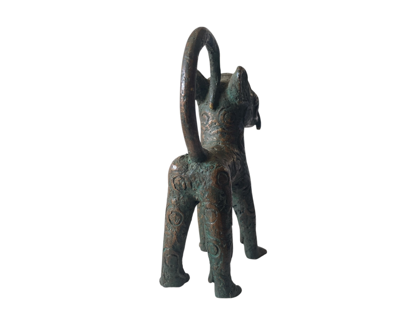 #3313 VTg Benin  Leopard Bronze Nigeria African 5.25" H