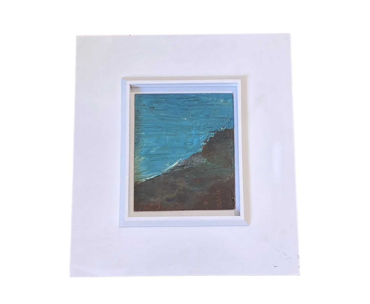 #6851 Oil on Masonite Landscape Framed 17.75" by 15.75" By YJR