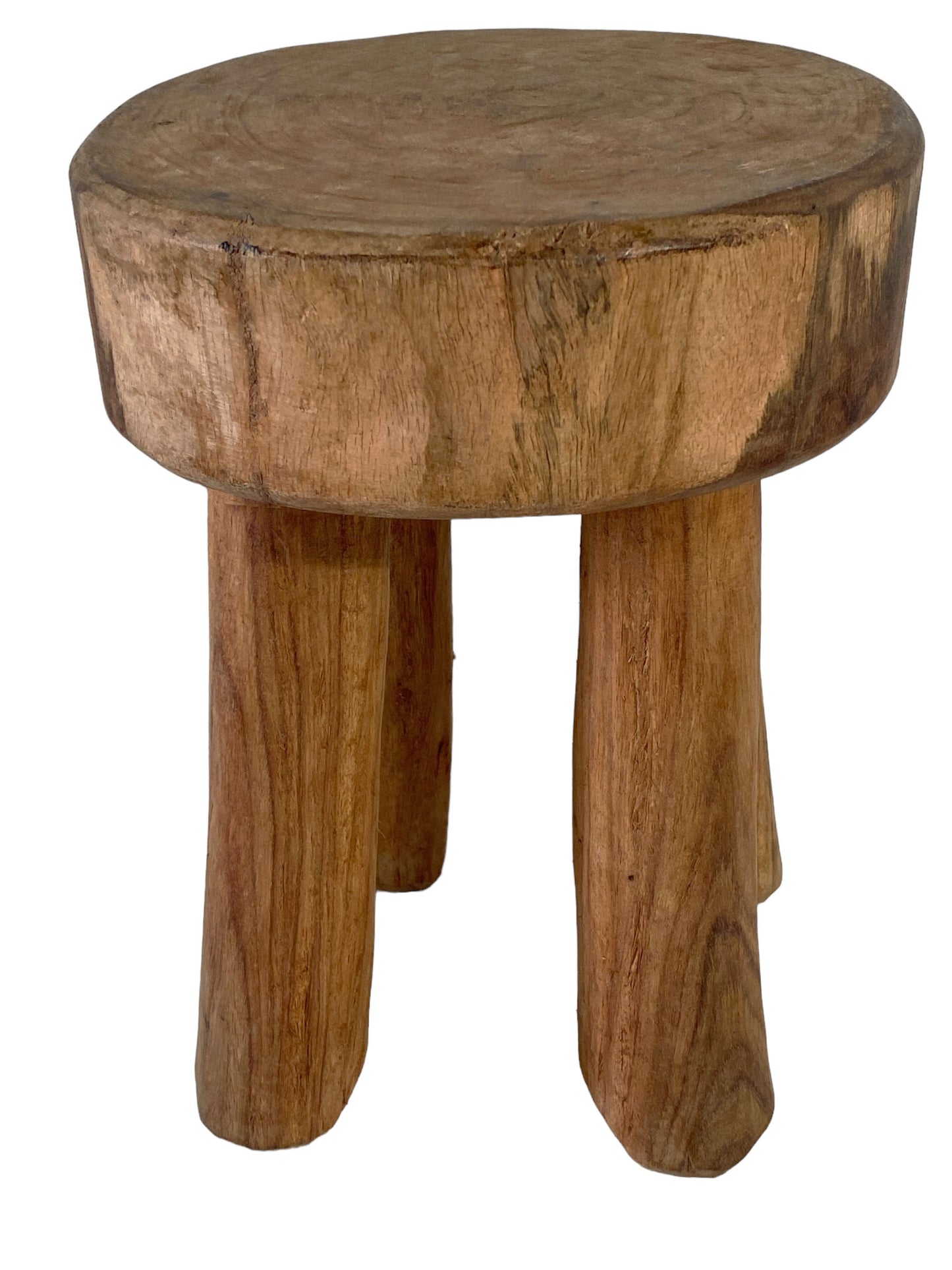#7135 African Vintage Carved Wood Milk Stool Hehe Gogo People Tanzania 11.5" H