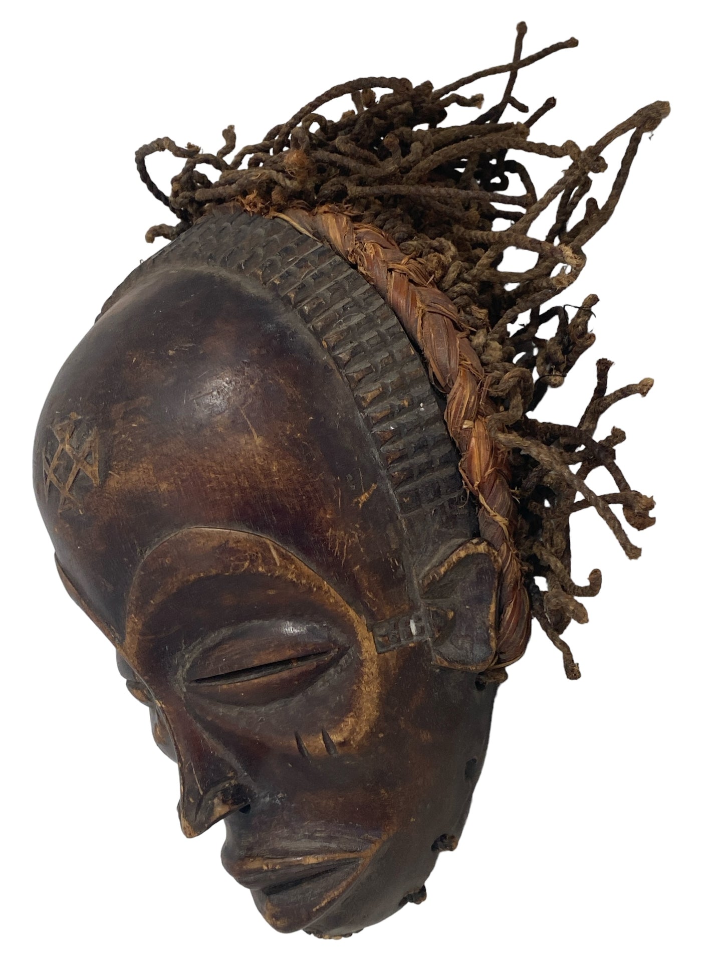 #1077 Rare Chokwe , Angola, D.of the Congo Zambia mask