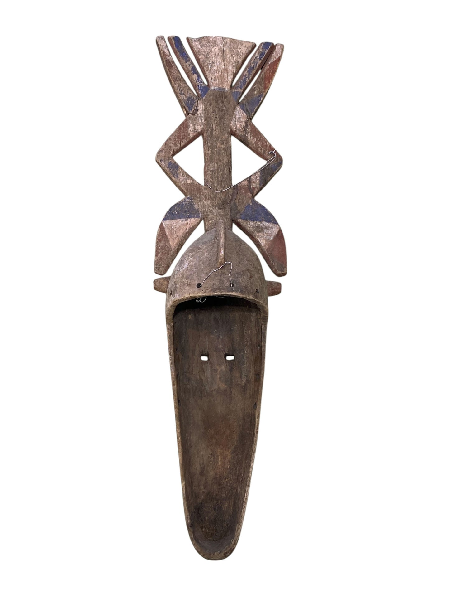 #1796 superb /Rare Old Mossi BIRD Mask Burkina Faso African 42" H