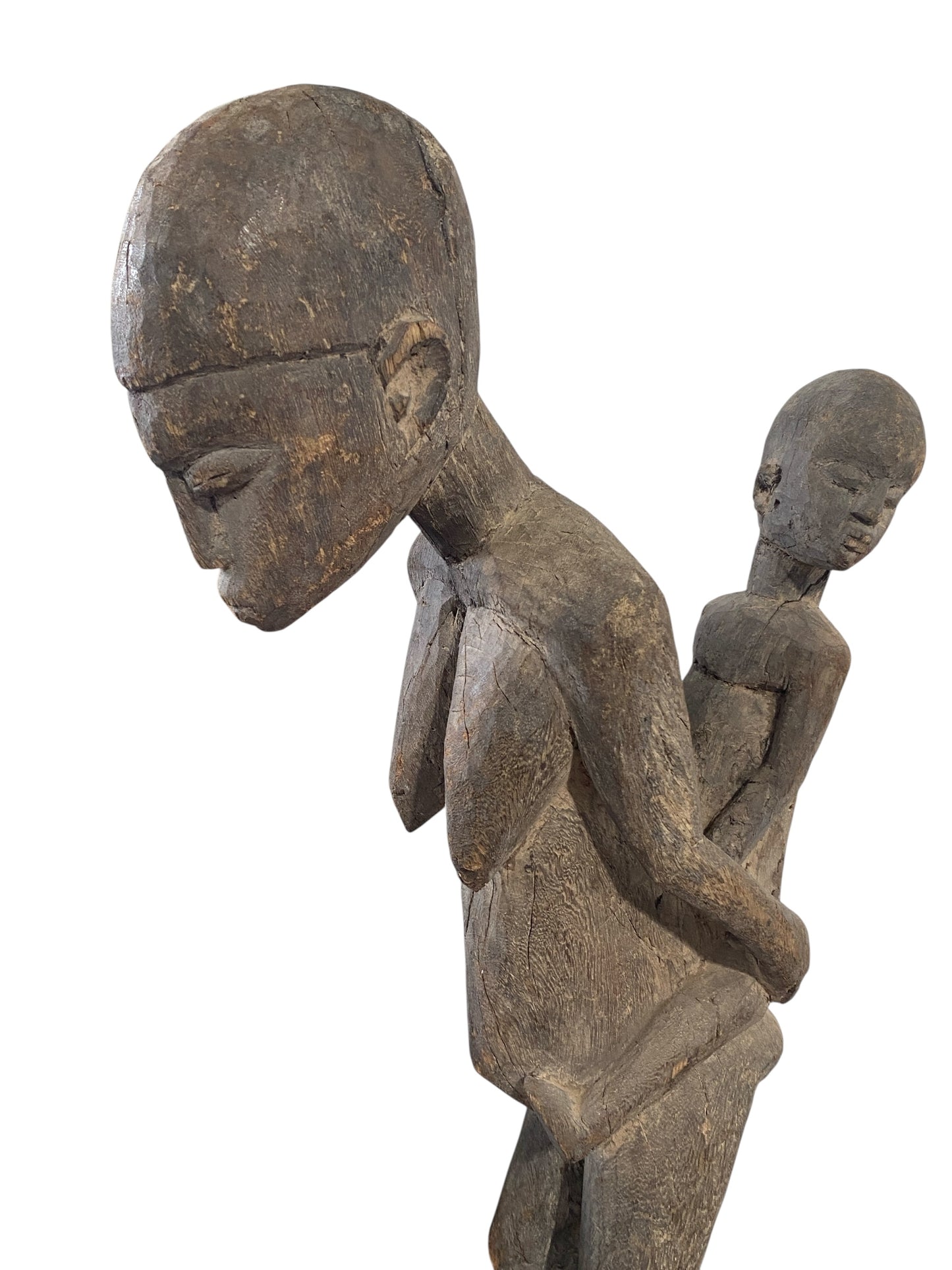 #558 Stunning Carving Old Lobi Maternity Sculpture Burkina Faso 23.75H