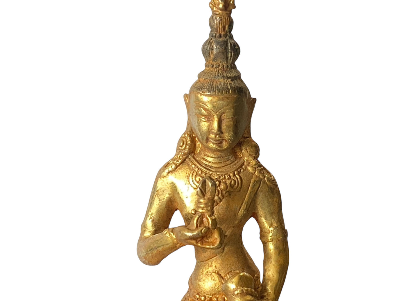 #4064 Gilt Bronze Meditating Serenity Calming Buddha