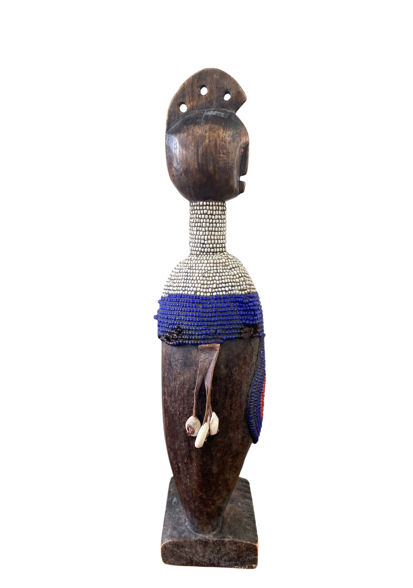 #731 Vintage African Namji Fertility Beaded Doll 20" H