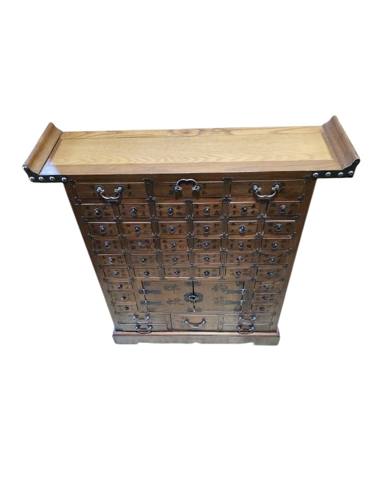 #198 Vintage Chinese Apothecary Herbal Medicine Cabinet