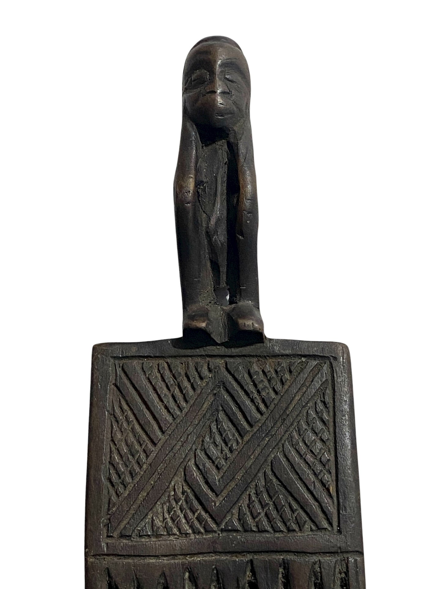 #1123Hemba Wedding Comb w/ Seating Figure Congo 8.5