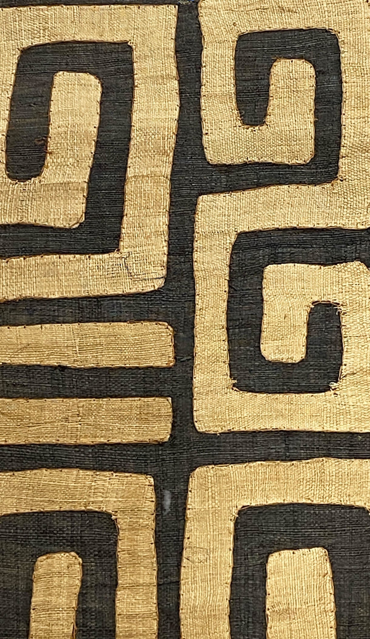 #5972 Superb African Kuba Cloth Raffia /Textile Zaire 119"