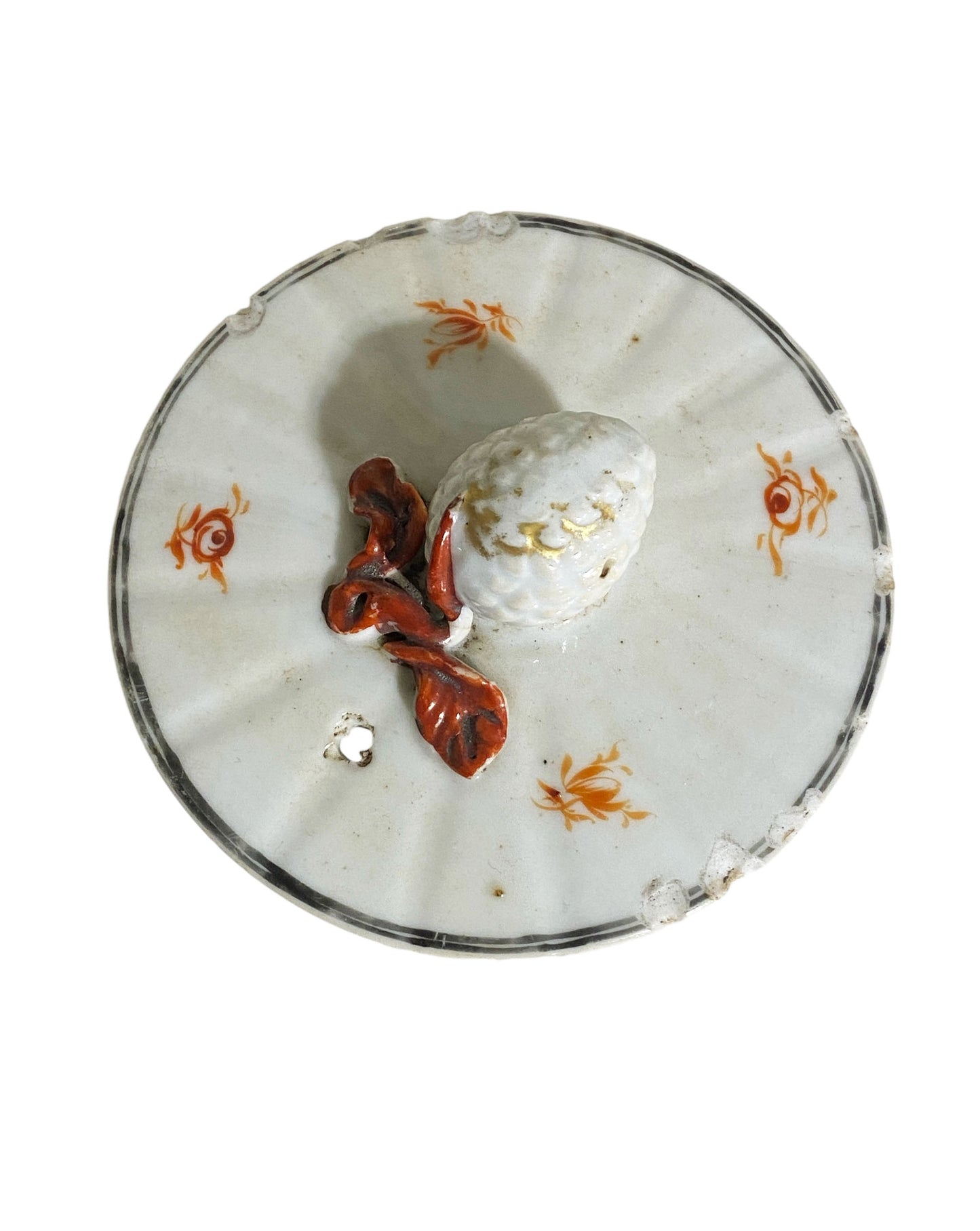 #5619 Lovely Chinese Export Porcelain Tea Pot Hand Painted Delicate Flowers c1800