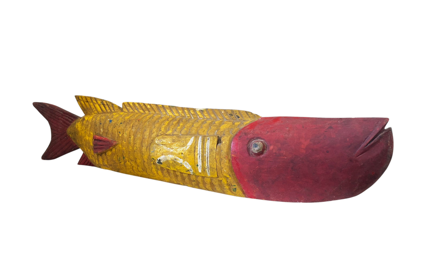 #3650 African Wooden Fish Bozo Tribe Mali 37"