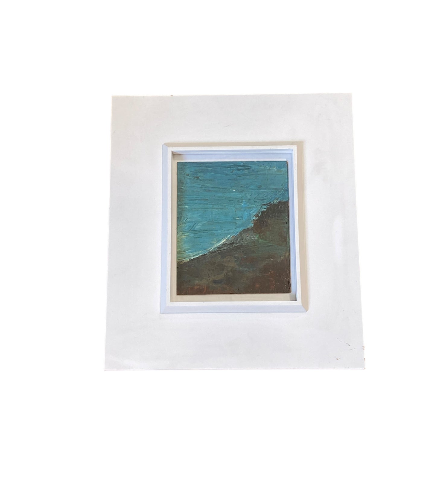 #6851 Oil on Masonite Landscape Framed 17.75" by 15.75" By YJR