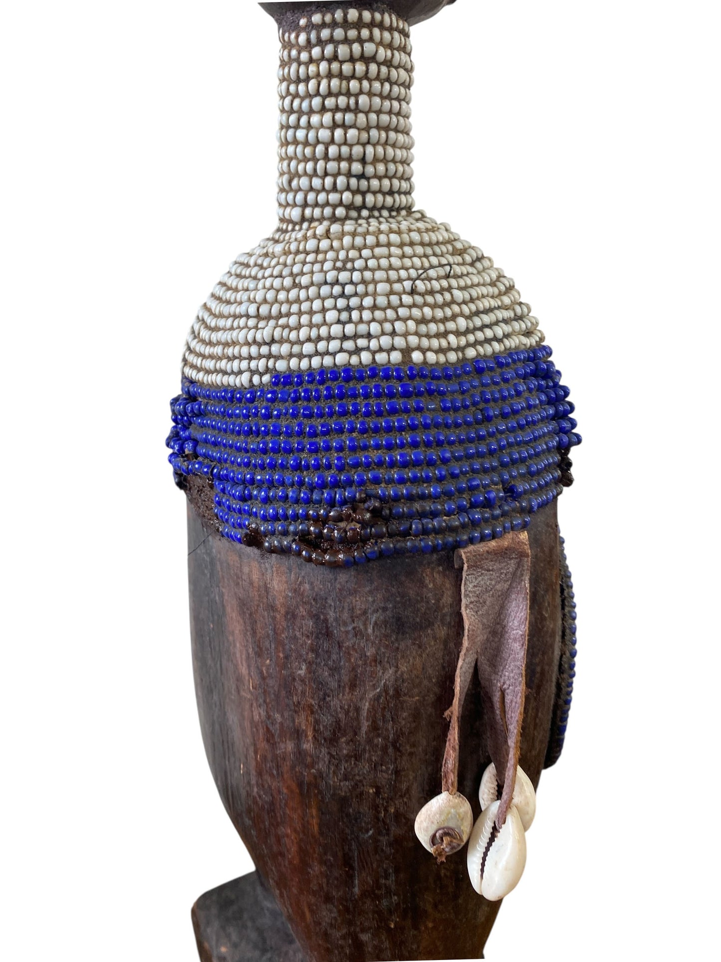 #731 Vintage African Namji Fertility Beaded Doll 20" H