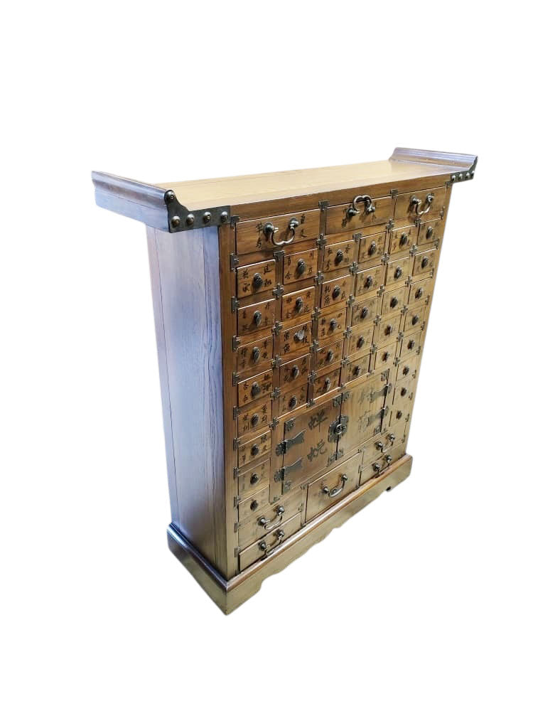 #198 Vintage Chinese Apothecary Herbal Medicine Cabinet