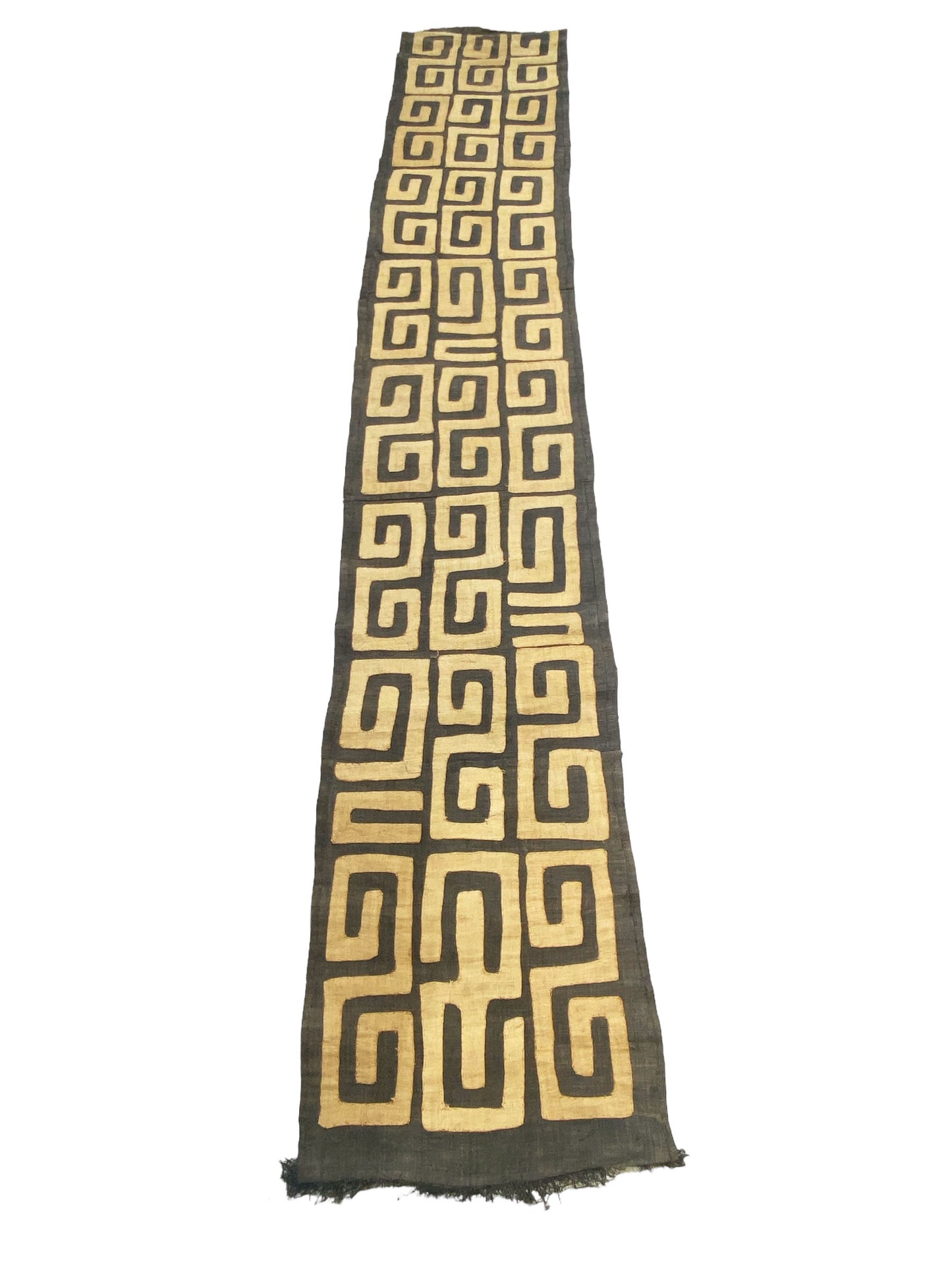 #5972 Superb African Kuba Cloth Raffia /Textile Zaire 119"