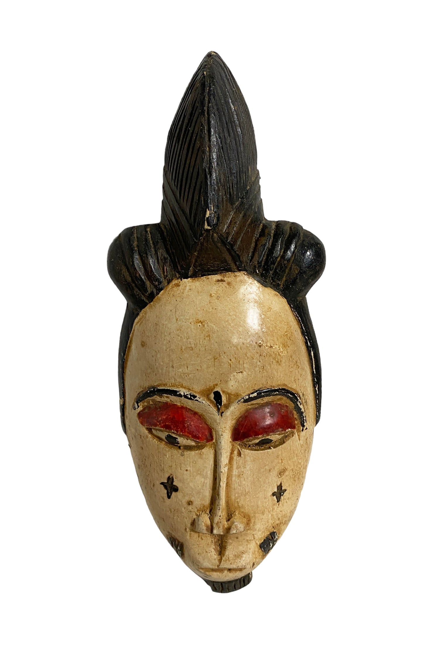 #5985 African Guru Female Portrait Mask Côte d'Ivoire 14" H