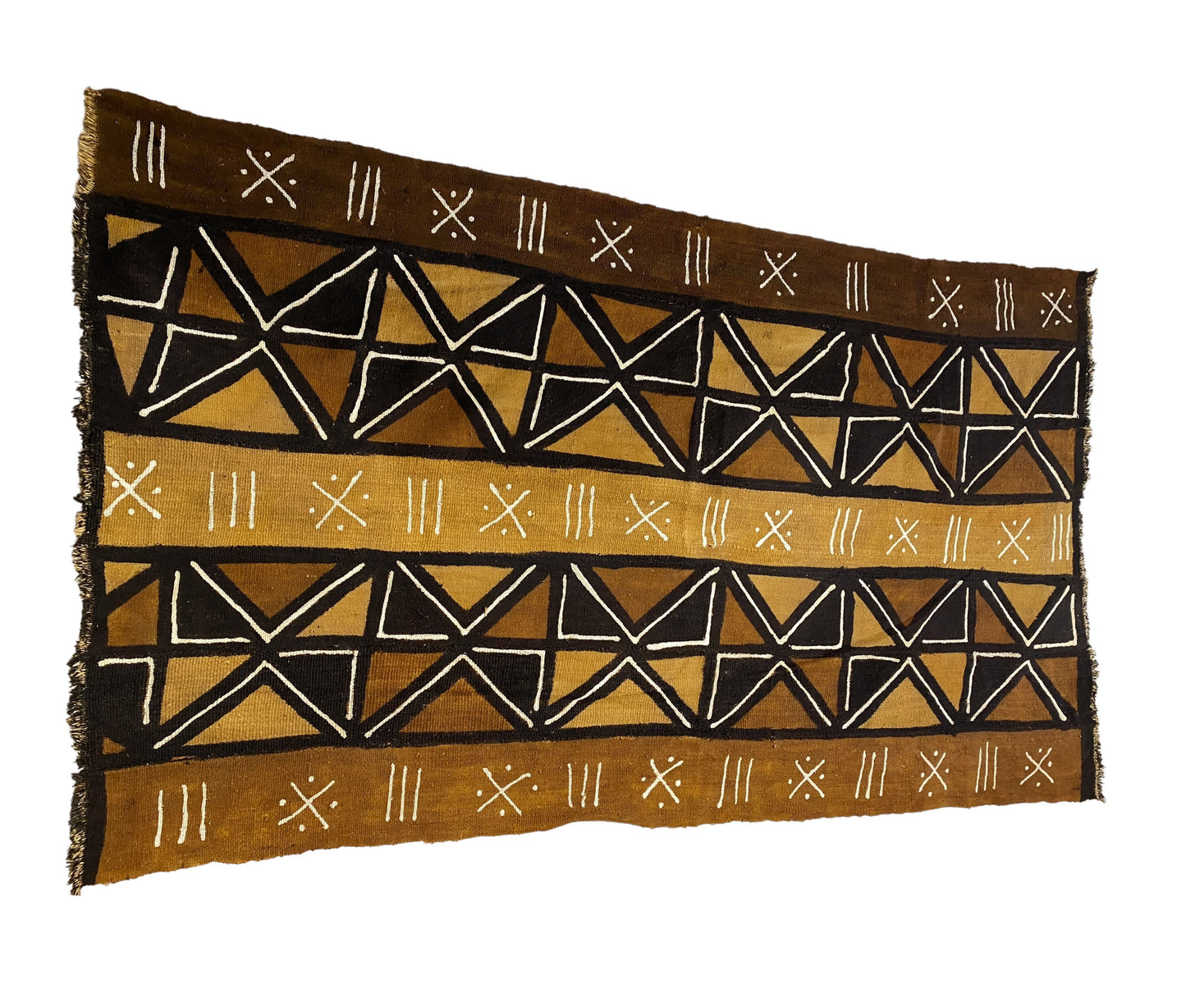 #6048 African Bogolan Mud Cloth Textile 68" H by 38" W