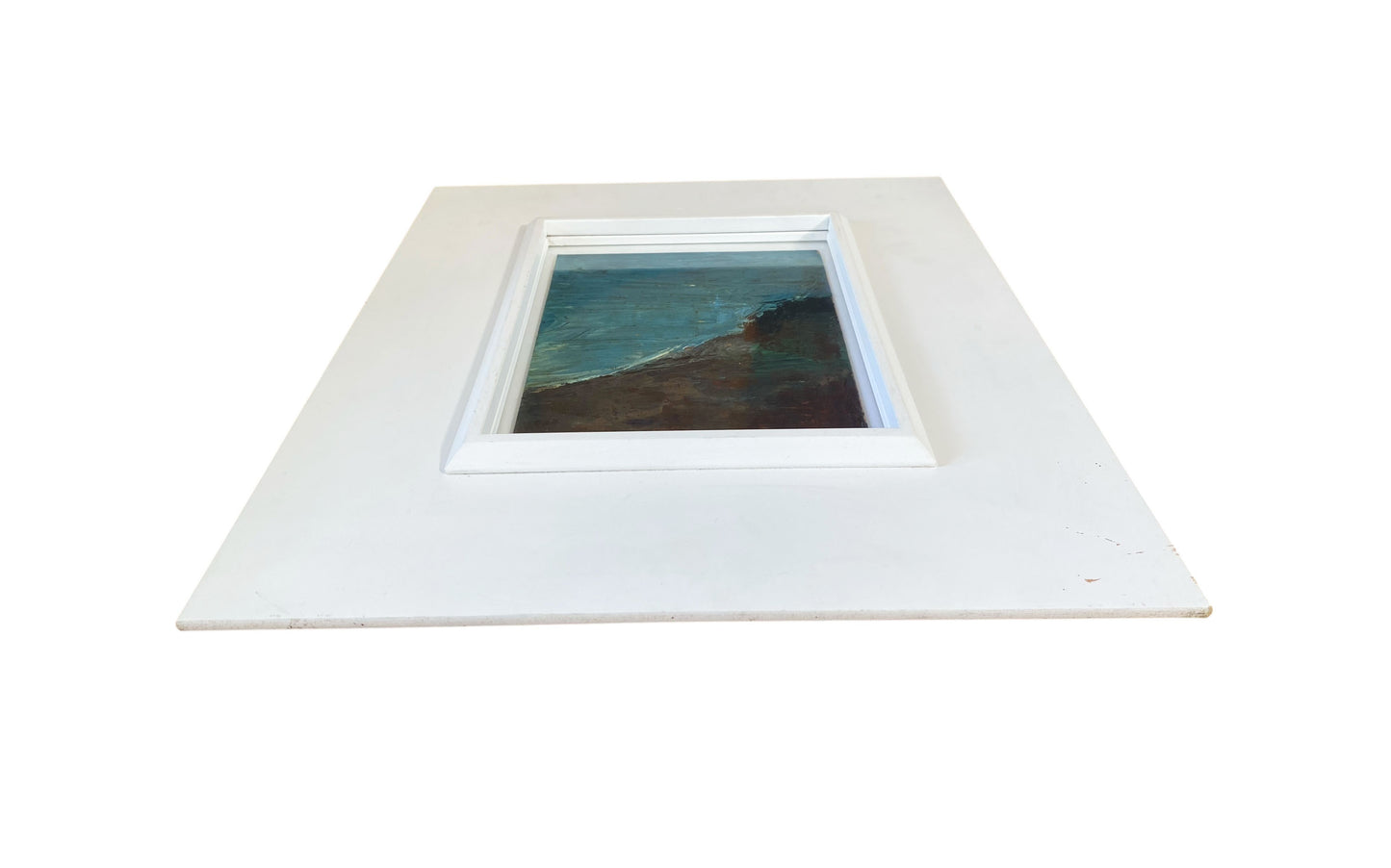 #6851 Oil on Masonite Landscape Framed 17.75" by 15.75" By YJR