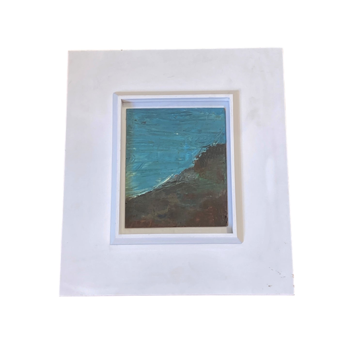 #6851 Oil on Masonite Landscape Framed 17.75" by 15.75" By YJR