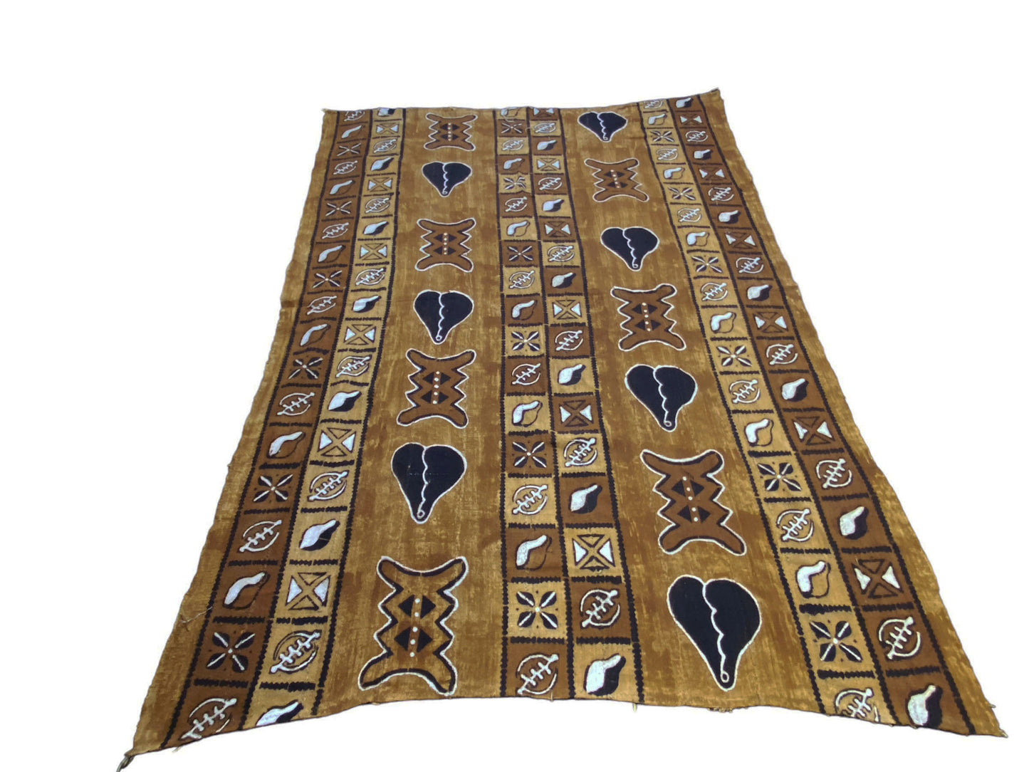 #5948 Large African Bogolan Mud Cloth Textile 86" h by 60" W