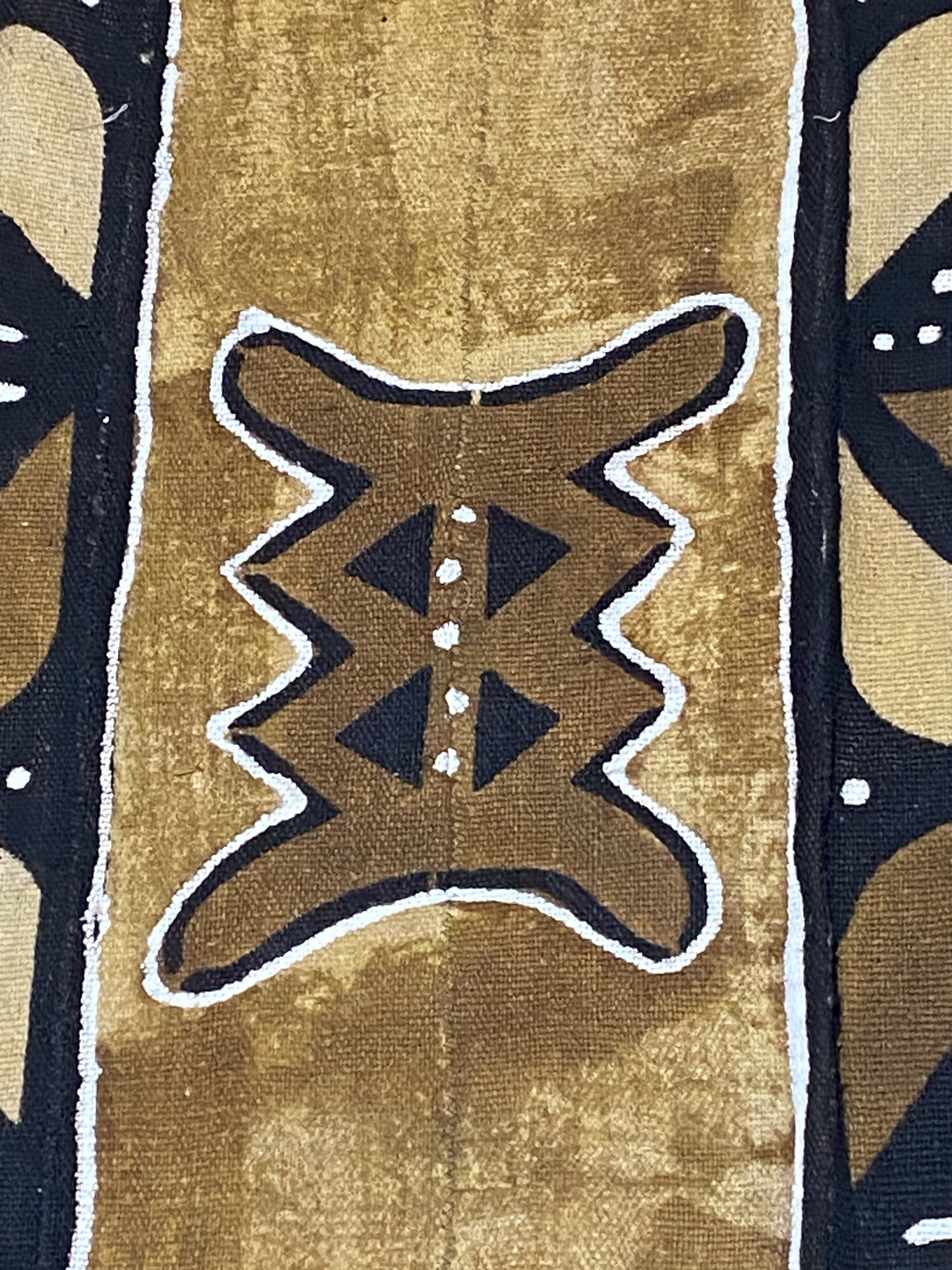 #5952 Large African Bogolan Mud Cloth Textile 88" h by 59" W