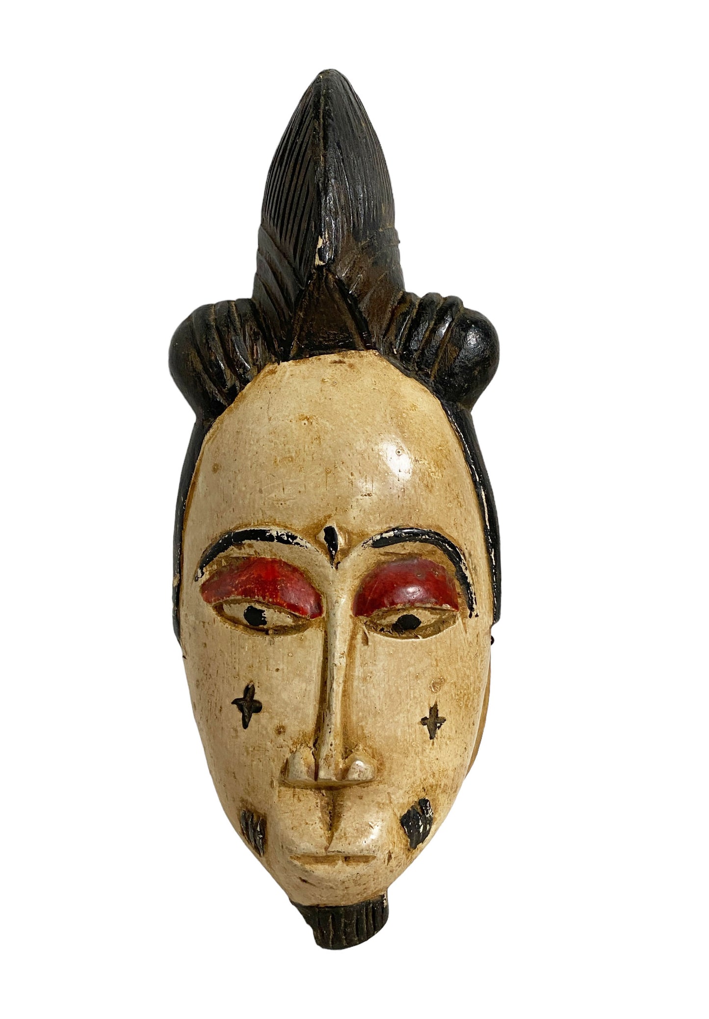 #5985 African Guru Female Portrait Mask Côte d'Ivoire 14" H