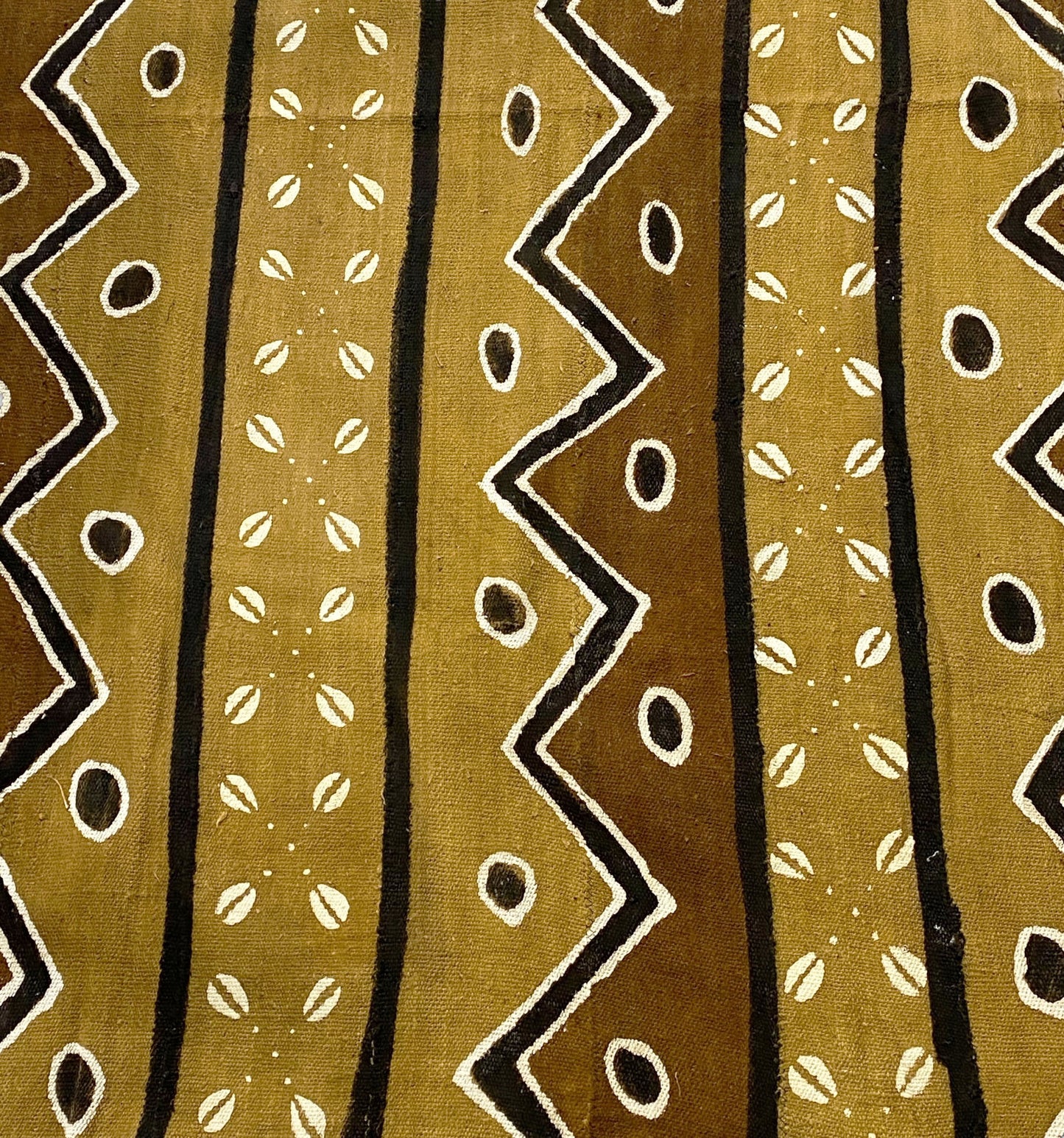 #7233 African Bogolan Mud Cloth Textile 63" H by 42" W