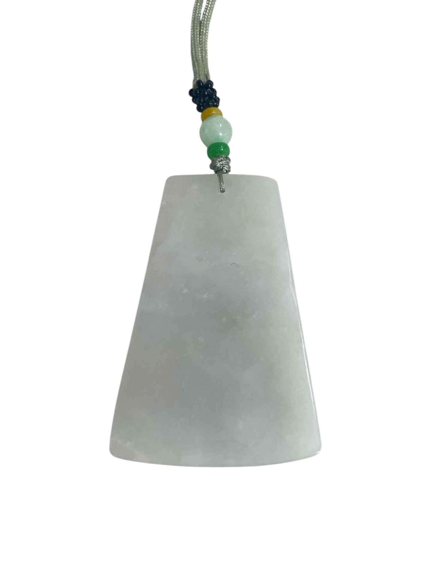 #347 Vintage Jadeite Jade Carved Wealth Pendant w/ Lord Buddha