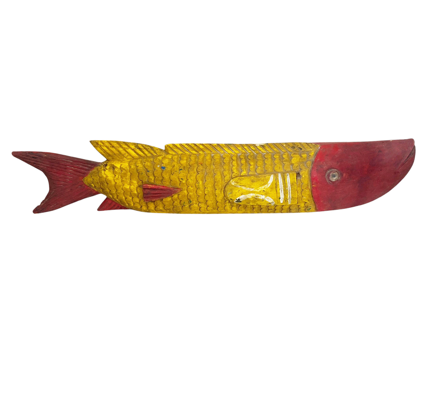 #3650 African Wooden Fish Bozo Tribe Mali 37"