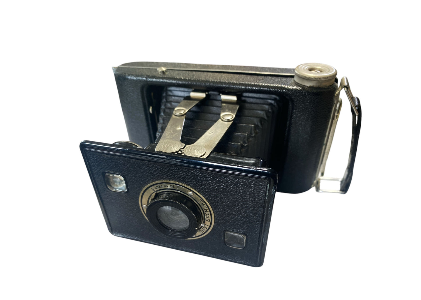 #6408 Vintage Jiffy Kodak Folding Camera 1940's Twindar Lens Untested.