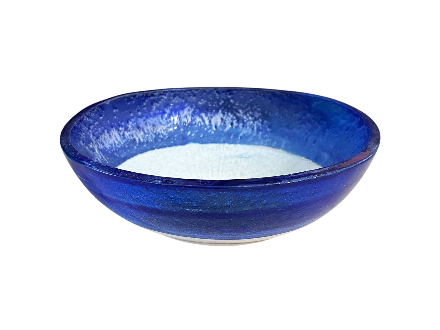 #3782 Middle Eastern Cobalt Blue Glass Bowl with Eye 4.75" D