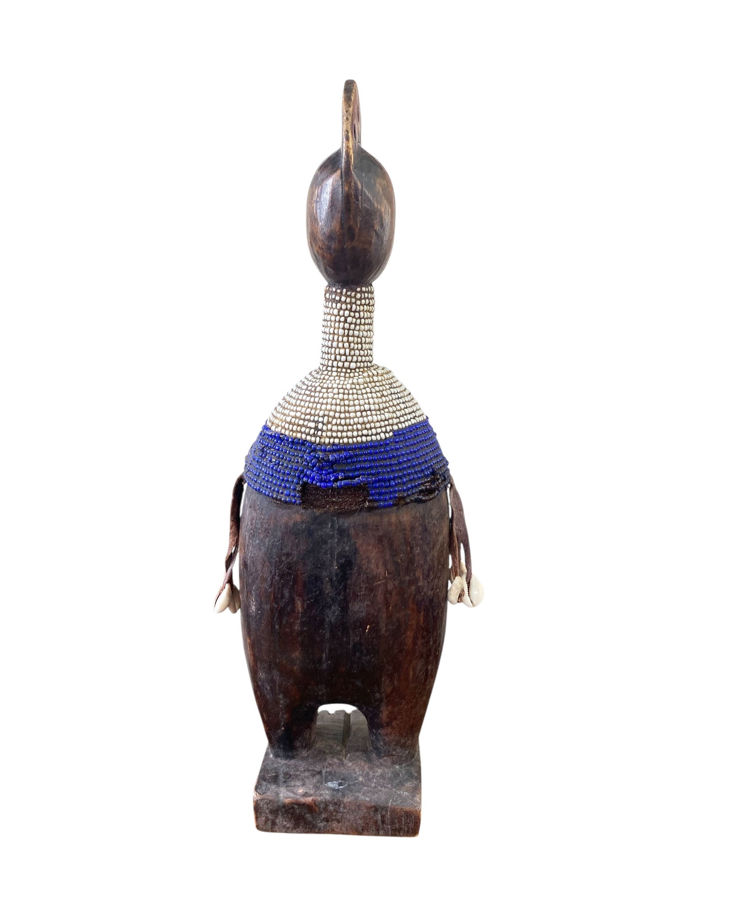 #731 Vintage African Namji Fertility Beaded Doll 20" H