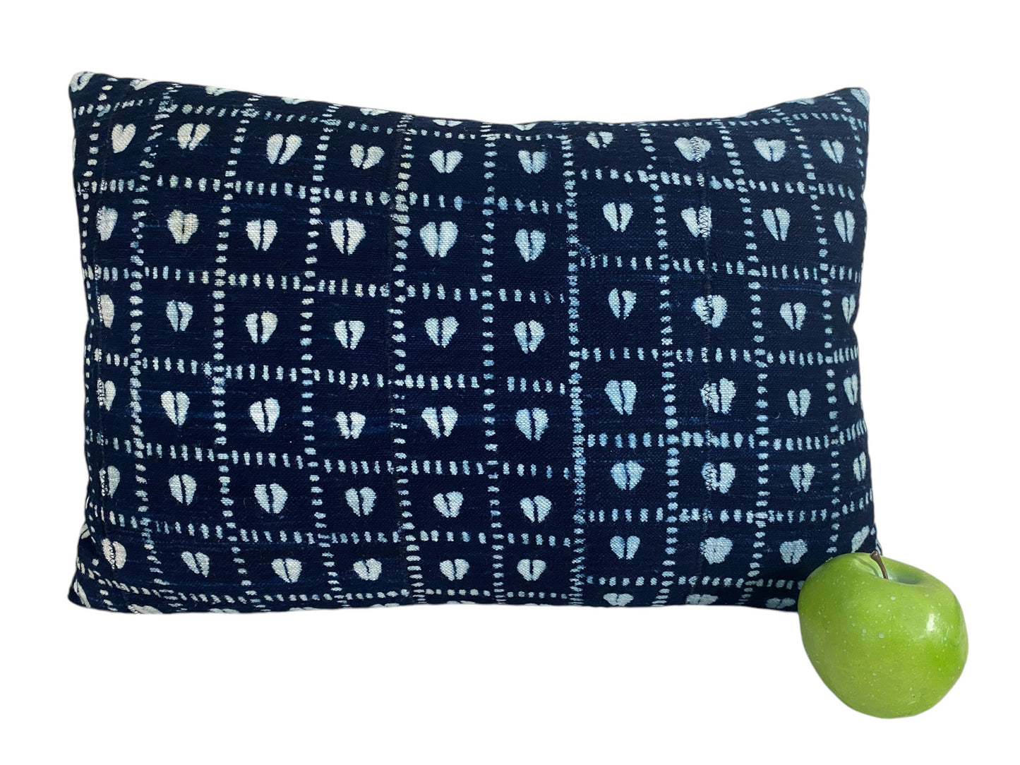 #683 African Custom Made Indigo cloth Pillow 19" w by 13" H