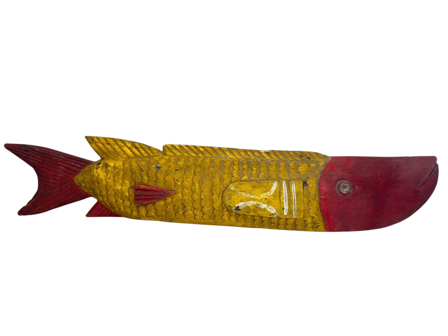 #3650 African Wooden Fish Bozo Tribe Mali 37"