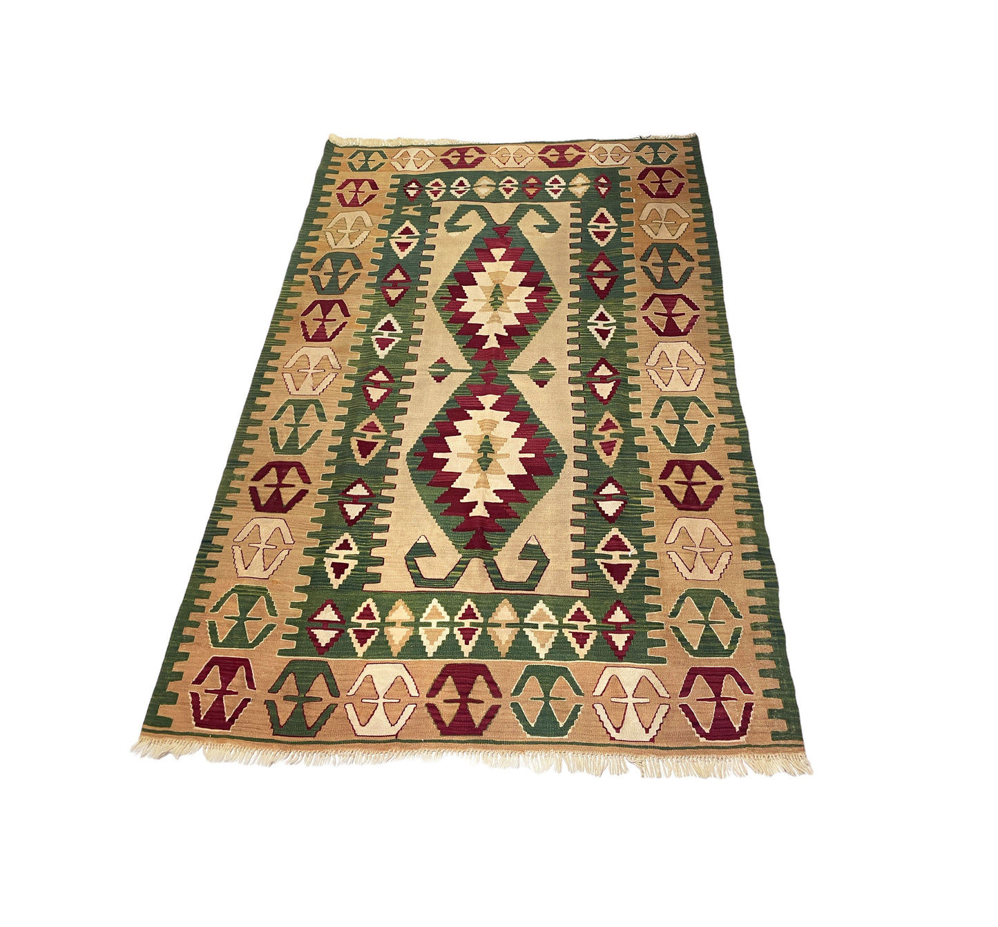 #7156 Turkish Kilim Hand Woven Rug 7'.7 by 5'.3
