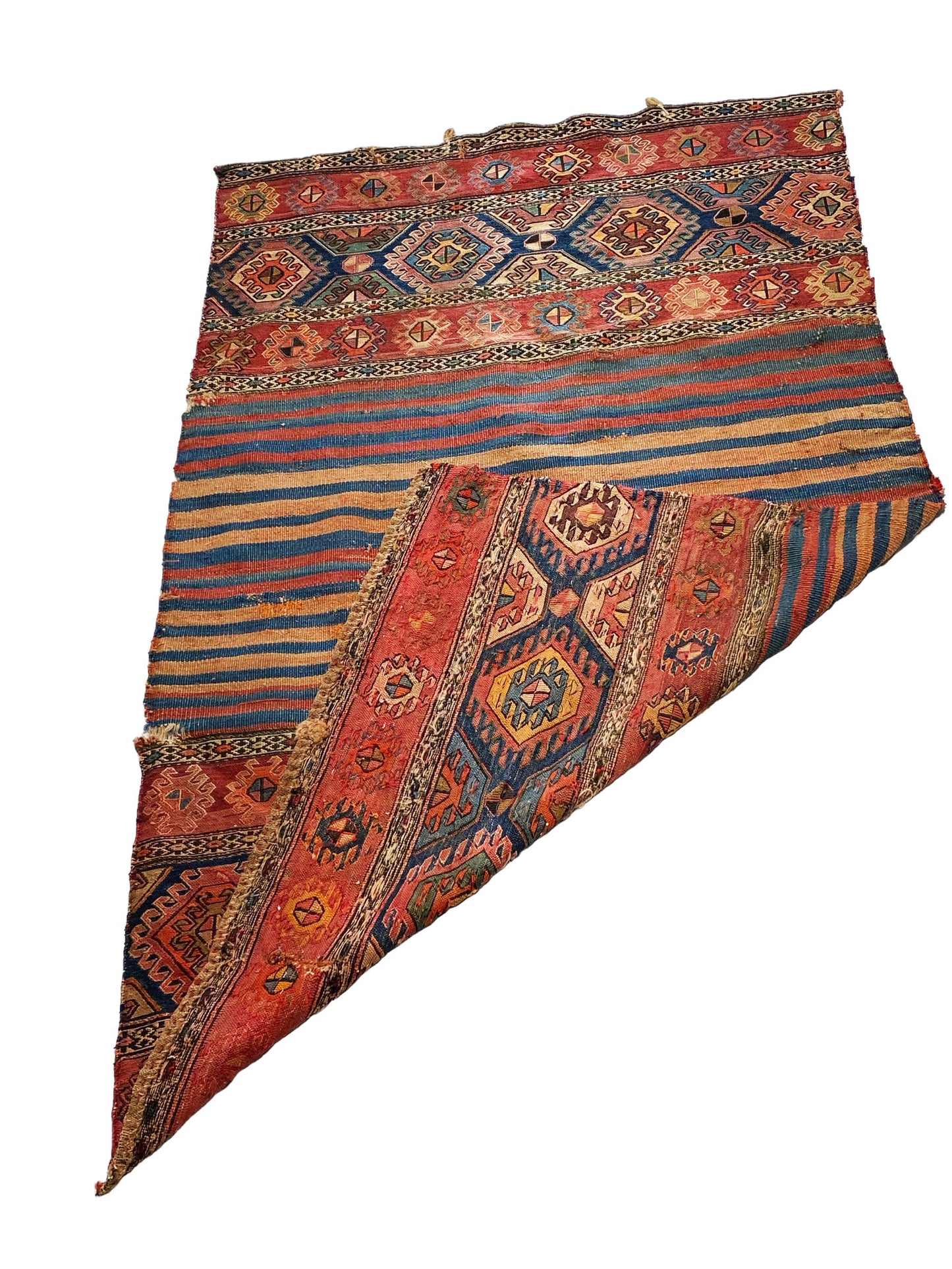 #5962 Antique and Rare Tribal Caucasian Kuba Kilim 5'42" by 3'42"