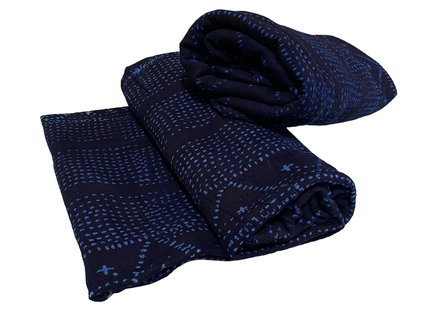 #6056 Fine Indigo Cloth - Mossi Tribe Burkina Faso 55" H by 42" W Set of Two