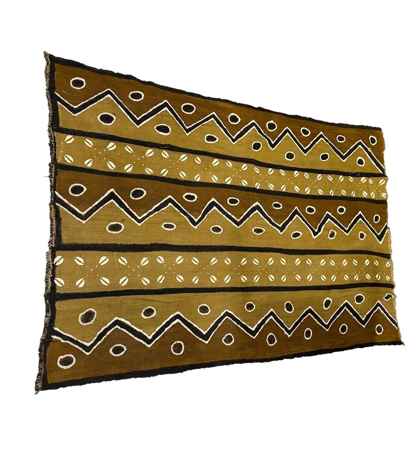 #7233 African Bogolan Mud Cloth Textile 63" H by 42" W