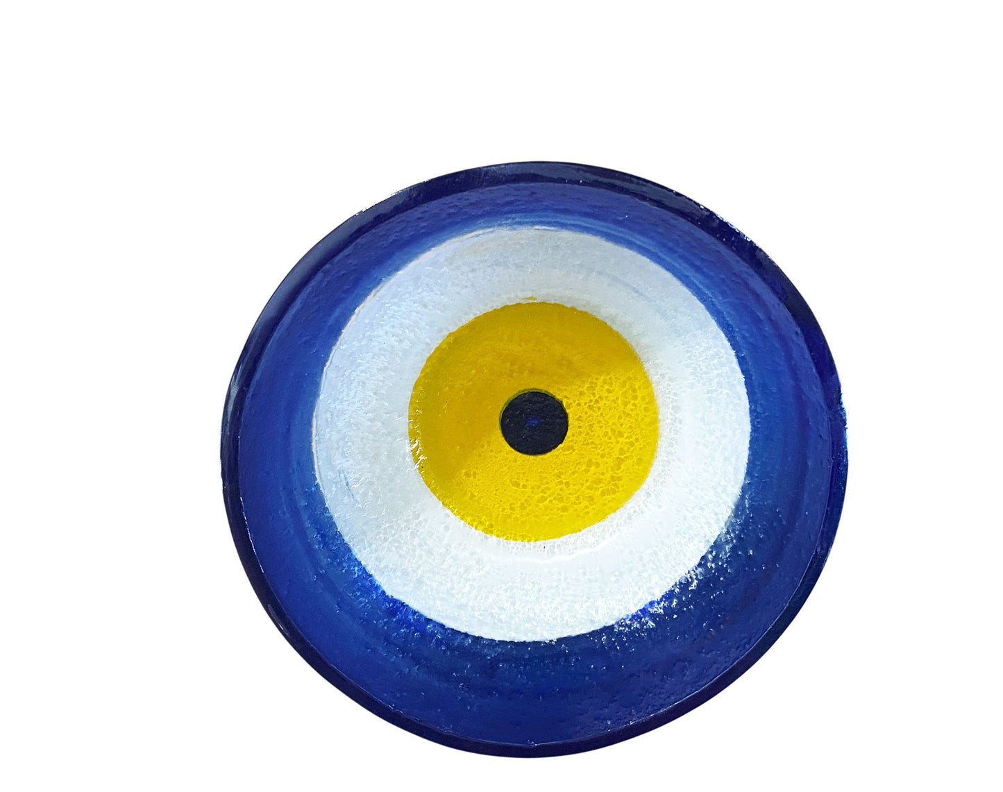 #3782 Middle Eastern Cobalt Blue Glass Bowl with Eye 4.75" D