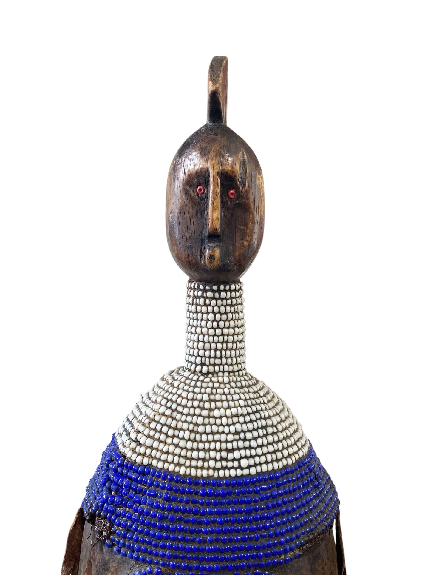 #731 Vintage African Namji Fertility Beaded Doll 20" H