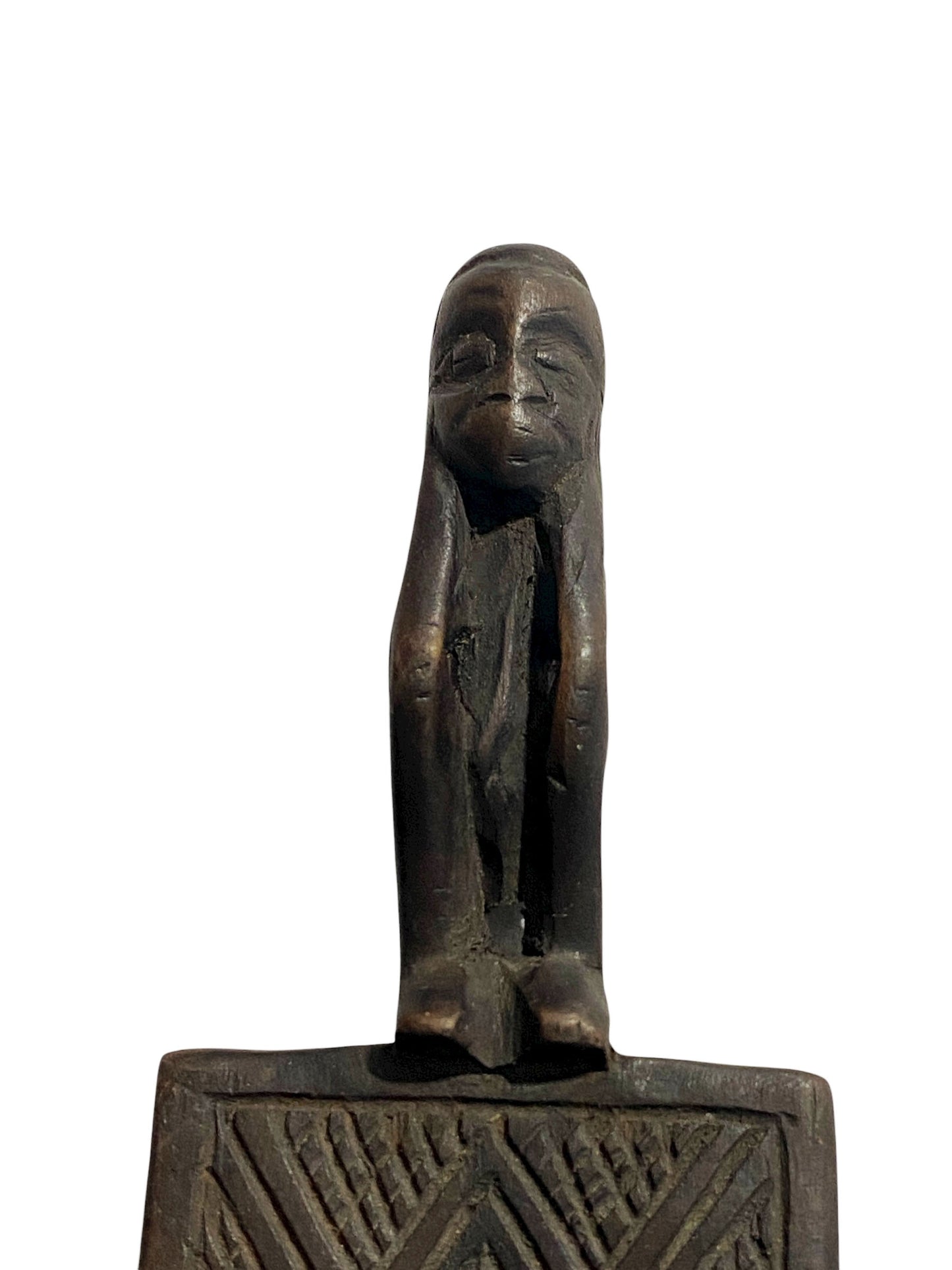 #1123Hemba Wedding Comb w/ Seating Figure Congo 8.5