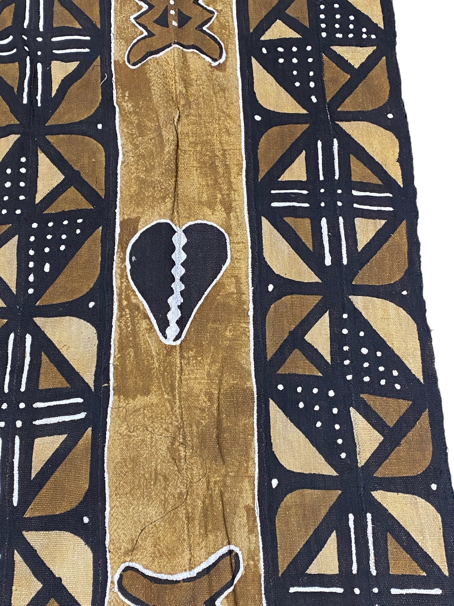 #5952 Large African Bogolan Mud Cloth Textile 88" h by 59" W