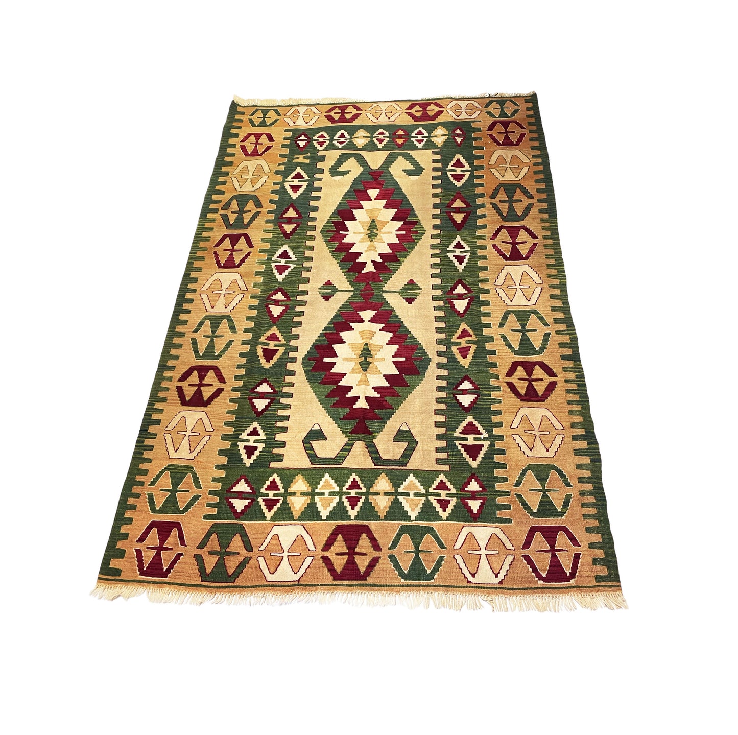 #7156 Turkish Kilim Hand Woven Rug 7'.7 by 5'.3