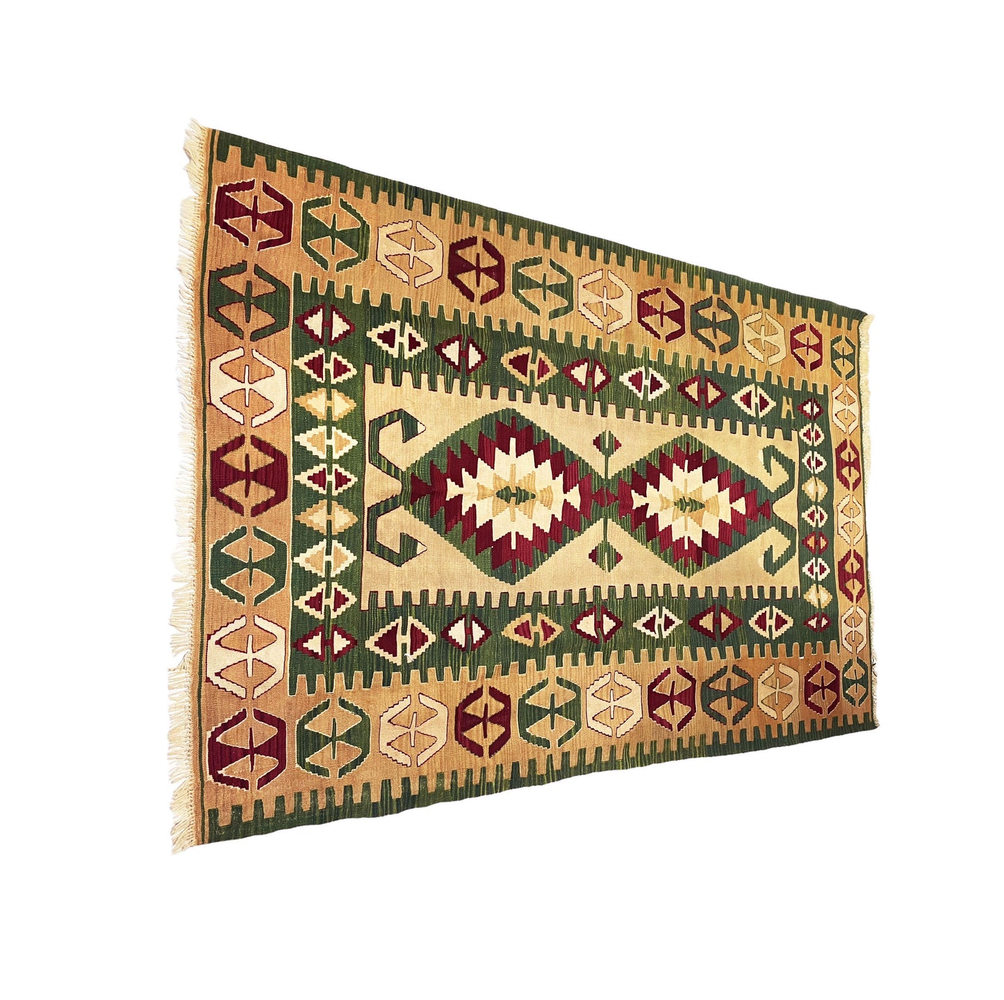 #7156 Turkish Kilim Hand Woven Rug 7'.7 by 5'.3