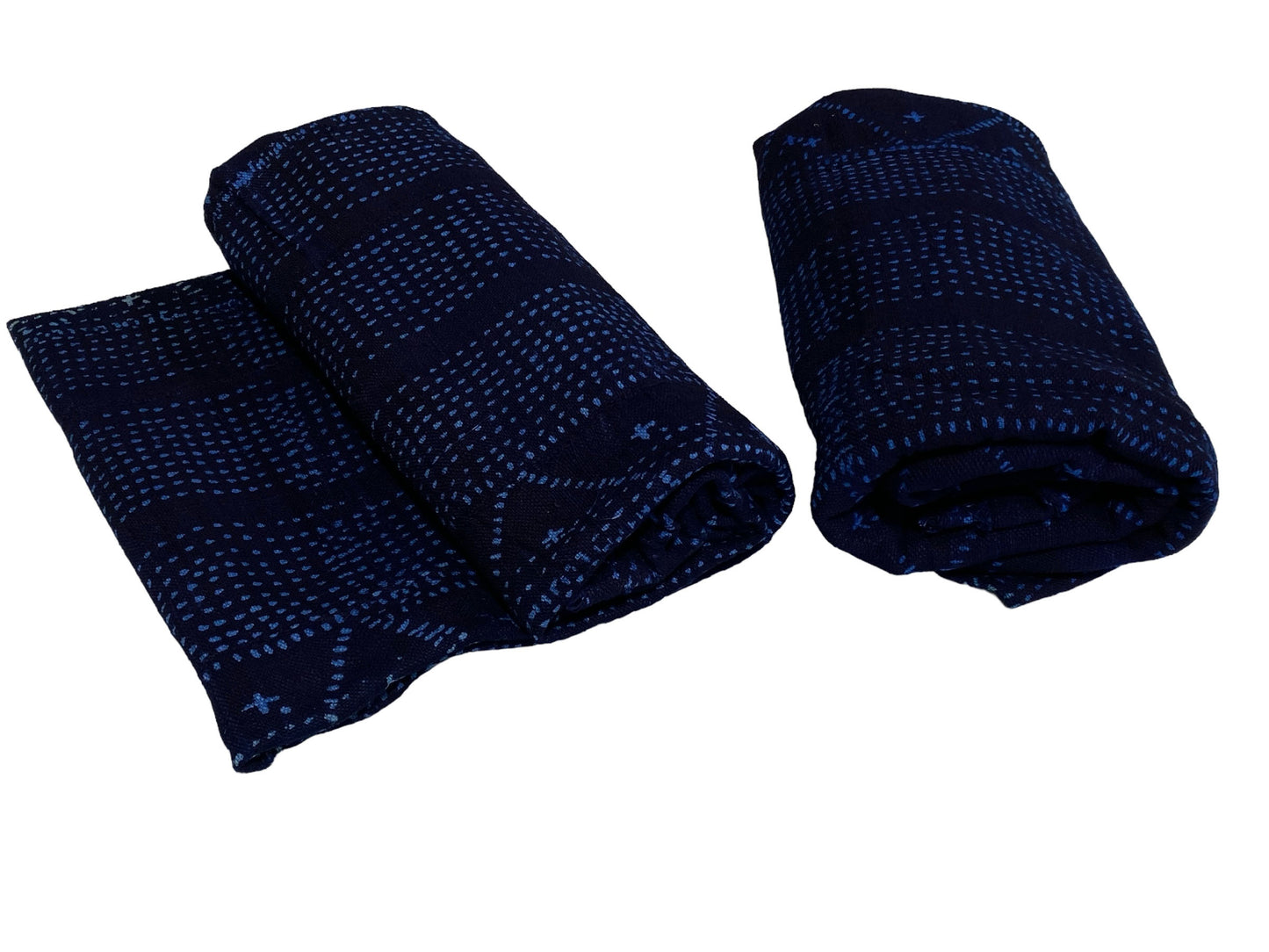 #6056 Fine Indigo Cloth - Mossi Tribe Burkina Faso 55" H by 42" W Set of Two